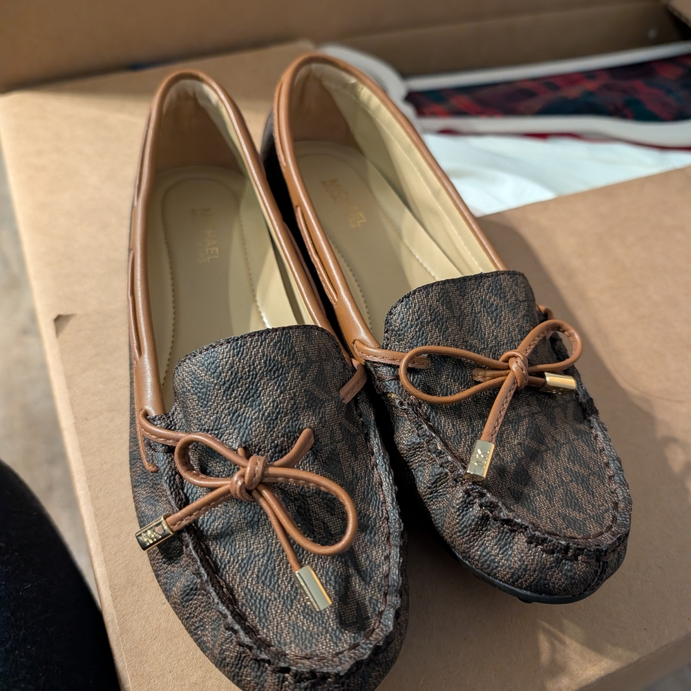 MK Brown Leather Loafers